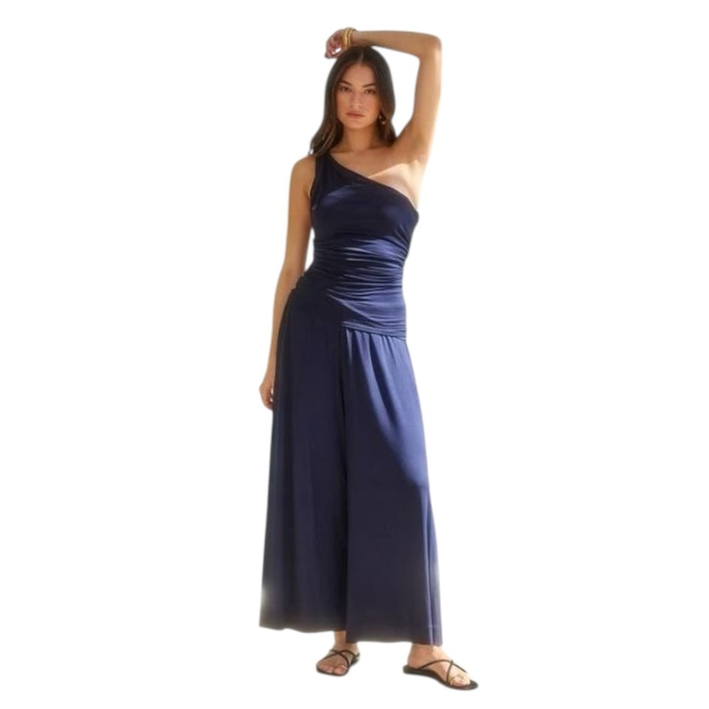 Fifteen Twenty Shilo Wide Leg Navy Ankle Pants Large NEW
